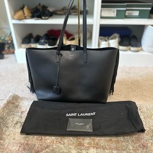 Saint Laurent 2016 Large Fringe E/W Shopping Tote w/ Pouch